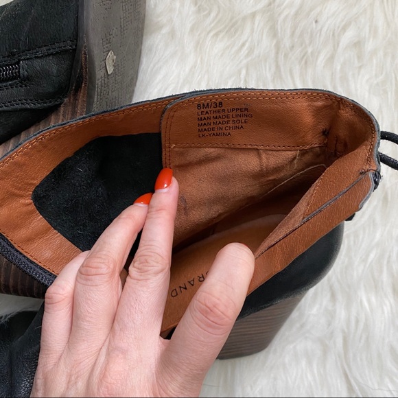 Lucky Brand Black Yamina Wedge Bootie Size 8 - Picture 8 of 8